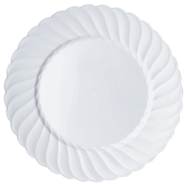 10/pk  Clear 9" Round Disposable Plastic Plate wedding/catering
